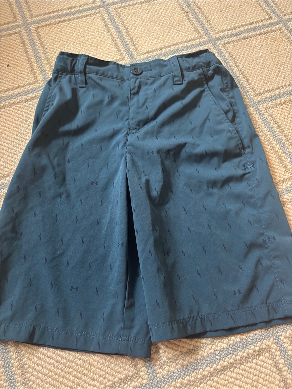 EUC Under Armour Boy’s Blue Performance Shorts Sz YMD